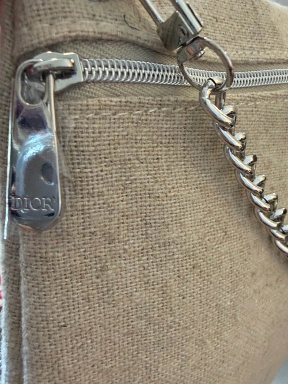 Dior Beige Large Beauty Bag GWP item NWOT